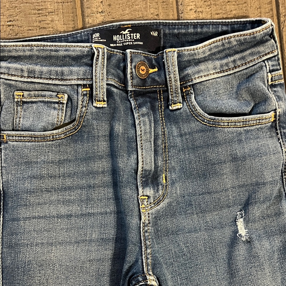 Hollister Classic Blue Jeans 00R W24R High Rise Super Skinny - Picture 1 of 9